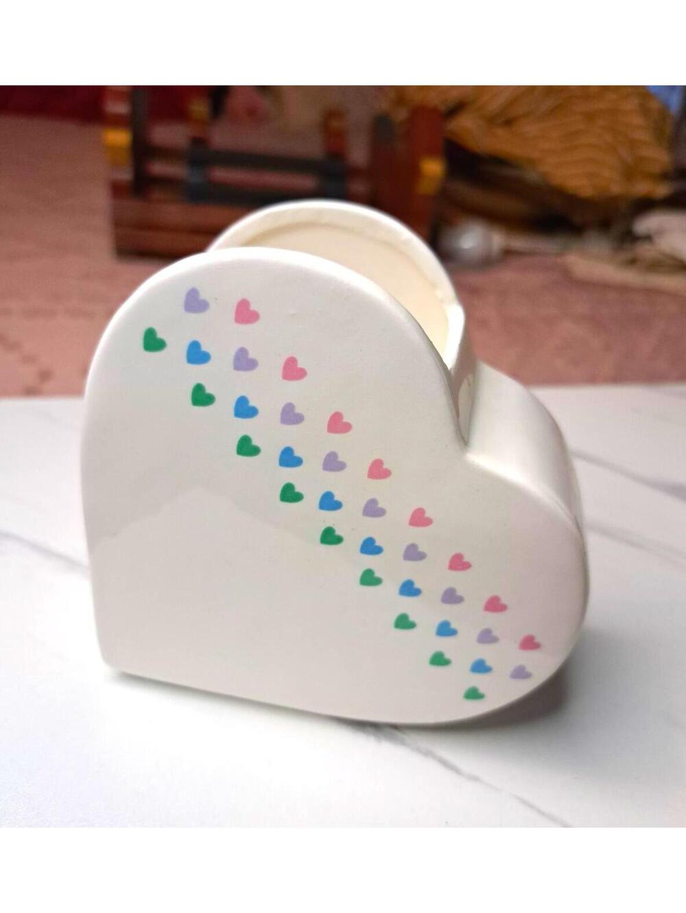 Vintage Inarco Porcelain Heart Planter or Vase 4.25"